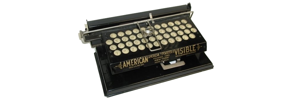 banner American Index Typewriter